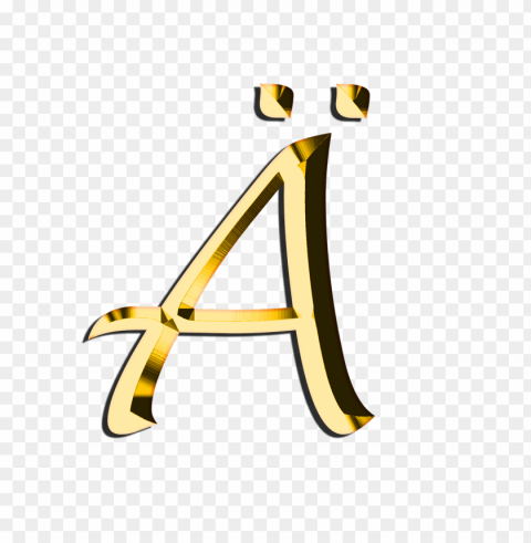 capital letter a with diaeresis Isolated Character in Clear Transparent PNG