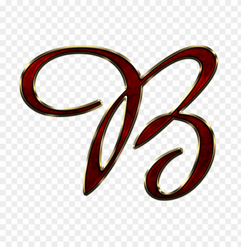 capital letter b red Isolated Character in Transparent PNG Format
