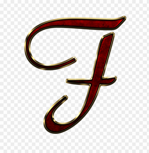 capital letter f red Isolated Design Element on Transparent PNG