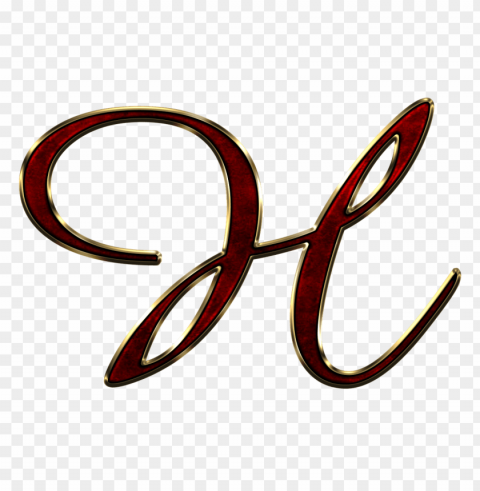 capital letter h red Isolated Element on HighQuality PNG
