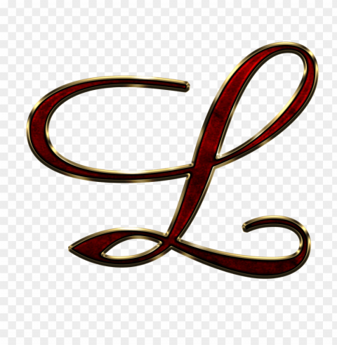 capital letter l red Transparent PNG Illustration with Isolation