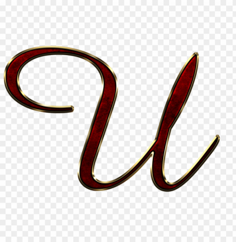 capital letter u red Isolated Artwork on HighQuality Transparent PNG