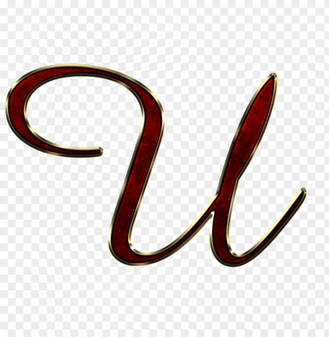 Capital Letter U Red Isolated Artwork On HighQuality Transparent PNG