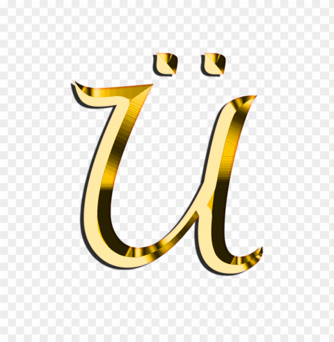 capital letter u with diaeresis Isolated Artwork on Transparent Background