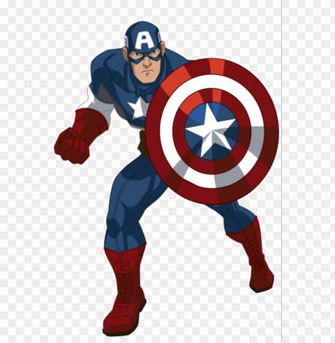 captain america cartoon - captain america avengers assemble cartoo PNG Graphic Isolated on Transparent Background