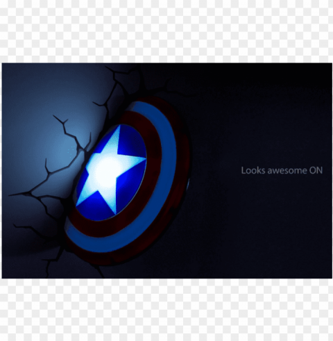 captain america marvel 3d shield wall light Transparent PNG Graphic with Isolated Object