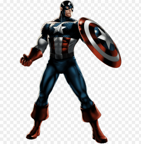 captain america portrait art - marvel avenger captain america Transparent PNG Object Isolation