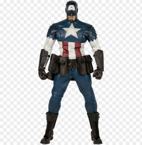 captain america sixth scale figure by threea toys - captain america marvel sixth scale figure Isolated Character in Transparent PNG
