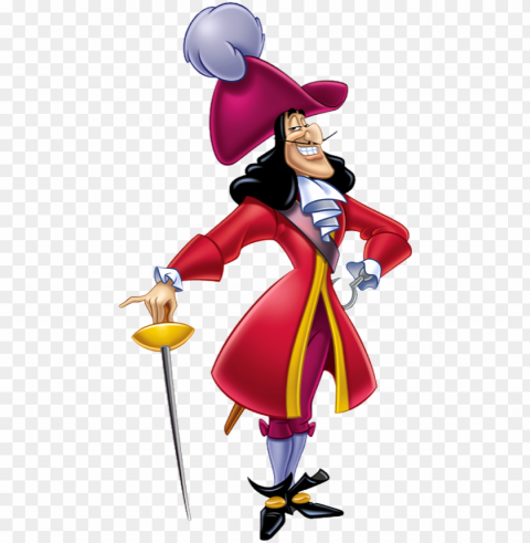 captain hook - captain hook disney villains Transparent PNG Isolated Object with Detail