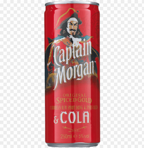 captain morgan rum & cola 25 cl - caffeinated drink PNG graphics for free PNG transparent with Clear Background ID a942afe0