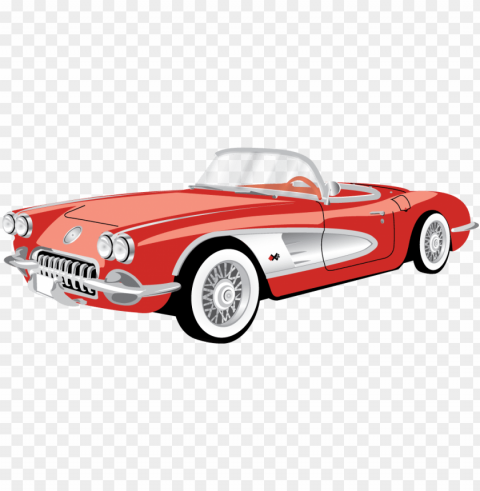 car chevrolet corvette cabriolet icon - classic car icon Isolated Object with Transparent Background PNG