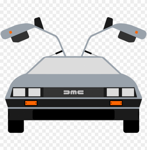 car clipart backside - delorean back to the future clipart PNG objects