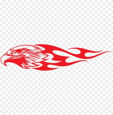 car sticker flame clip art - red eagle tribal PNG graphics with transparent backdrop