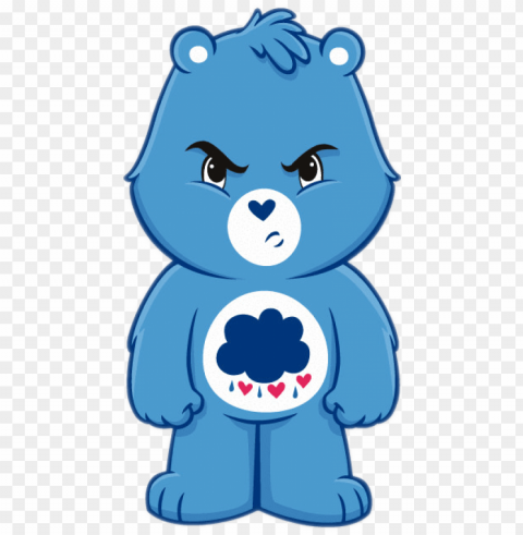 care bear high-quality image - sticky pig care bears grumpy bear wall graphic decal PNG with no background free download