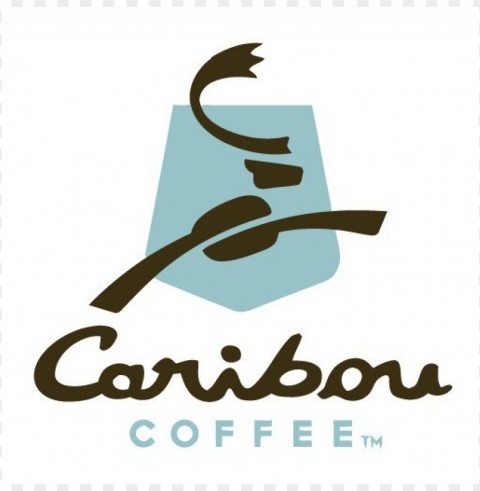 caribou coffee logo vector Isolated Design Element in Transparent PNG