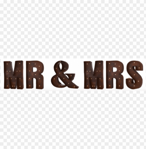 carnival led light up wall letters - mr and mrs ico Isolated Object on HighQuality Transparent PNG