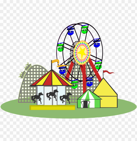 Carnival Rides Transparent Background PNG Isolated Character