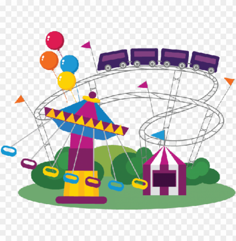 carnival rides Transparent Background PNG Isolated Illustration