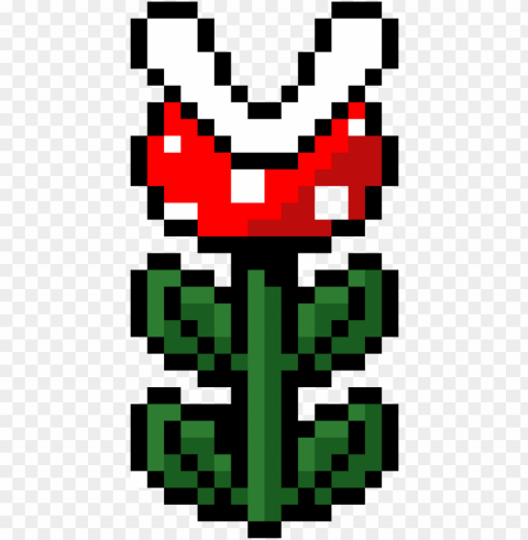 carnivorous plant - mario piranha plant pixel PNG Image Isolated with Clear Transparency