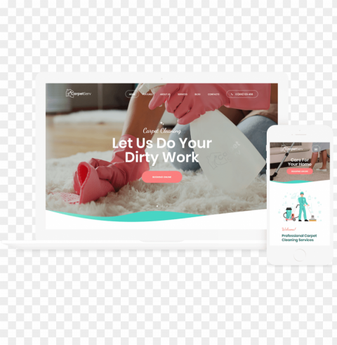 carpetserv cleaning company & janitorial service - carpet cleaning wordpress template PNG Image with Isolated Element