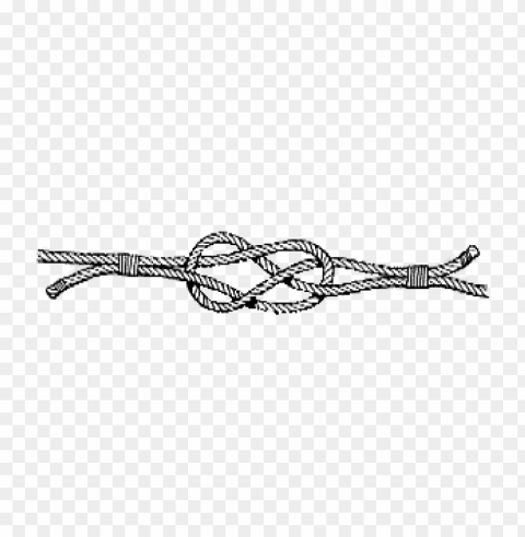 carrick bend knot drawing Isolated Object with Transparency in PNG