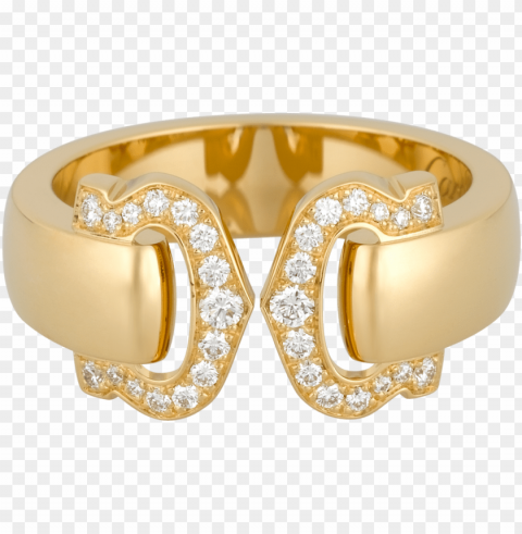 cartier logo ring yellow gold diamonds - logo ri HighResolution Transparent PNG Isolation