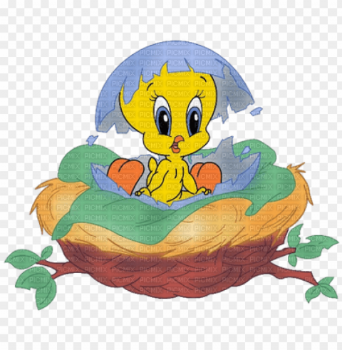 cartoon baby tweety bird Isolated Item with Clear Background PNG