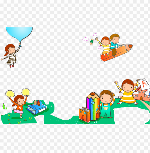 cartoon children book pencil decoration background - children background PNG images for personal projects