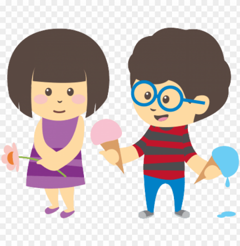 cartoon children ice cream Clear Background PNG Isolated Design PNG transparent with Clear Background ID c62c754c