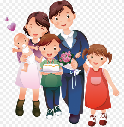 cartoon clip art - clip art happy family Free PNG images with transparent layers diverse compilation