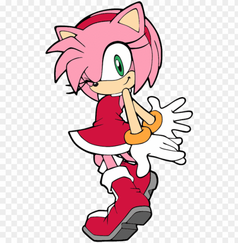 cartoon cliparts - amy rose Clear Background PNG with Isolation
