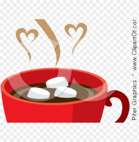 cartoon cup of hot chocolate PNG photos with clear backgrounds