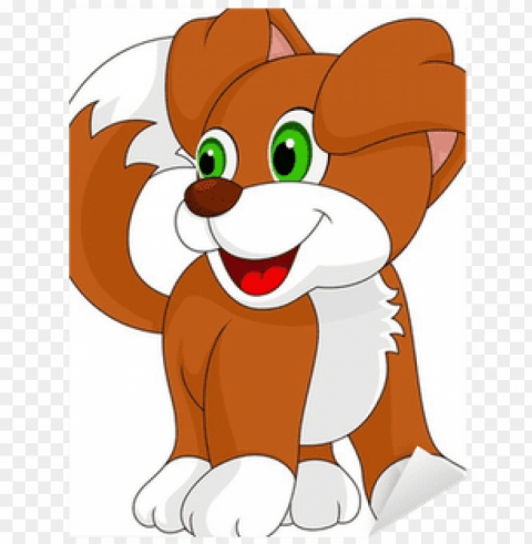 cartoon cute puppy Isolated Item on Clear Transparent PNG