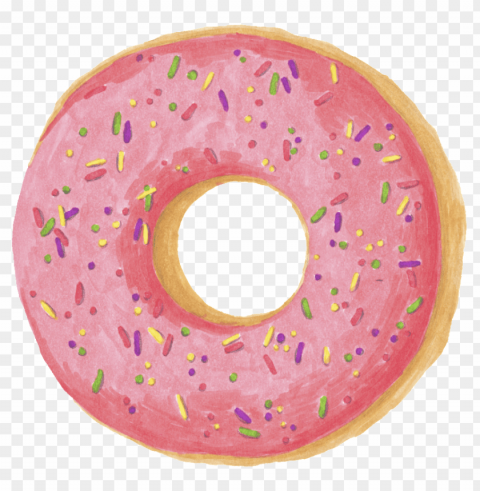 cartoon donut decoration - doughnut Transparent background PNG stock