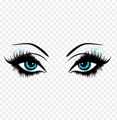 cartoon drag queen eyes PNG artwork with transparency