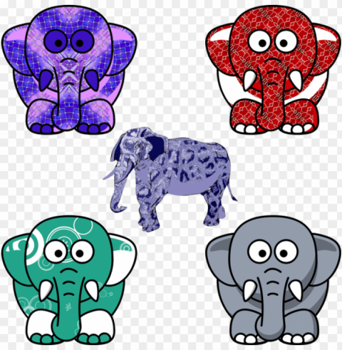 cartoon elephant Isolated Graphic with Clear Background PNG