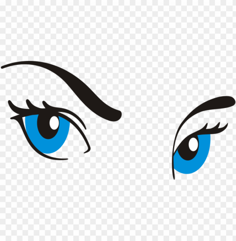 cartoon eye with eyebrow HighResolution Transparent PNG Isolated Graphic