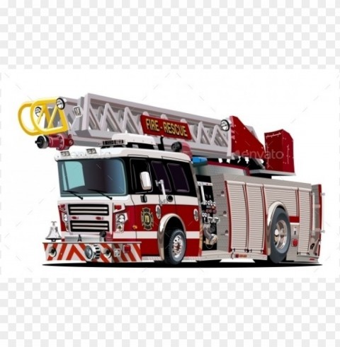 cartoon fire truck PNG objects images Background - image ID is dc75f029