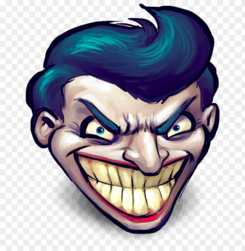 cartoon joker head face clipart Isolated Subject on Clear Background PNG