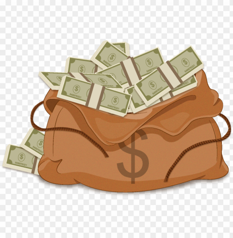 cartoon money bag coin element - bolsa de dinero gif PNG Graphic Isolated on Clear Background