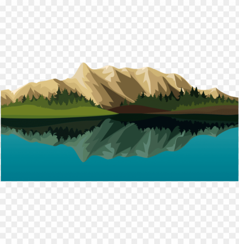 cartoon mountain lake clipart lake - mountains cartoon hd Isolated Artwork in HighResolution Transparent PNG