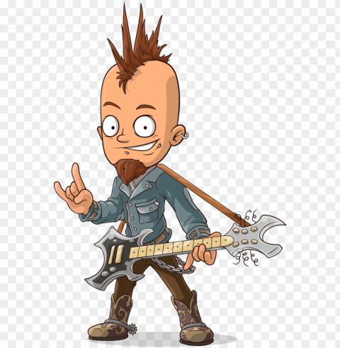 cartoon rocker music transprent - rocker Transparent Background Isolated PNG Design PNG transparent with Clear Background ID 0ff3fcae