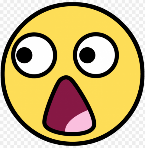 cartoon shocked face Isolated Design Element in Transparent PNG