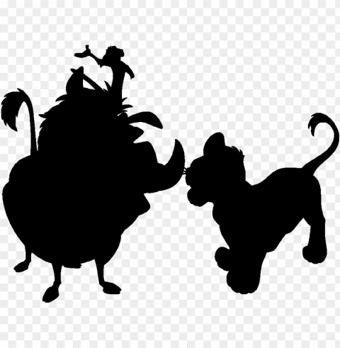 Cartoon Silhouette - Hakuna Matata Art Print PNG Images With Transparent Elements