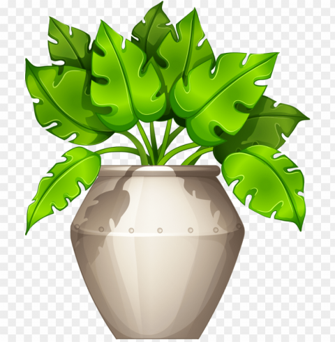 cartoon stickers art furniture flower pots potted - büropflanze clipart PNG Image with Transparent Isolated Graphic