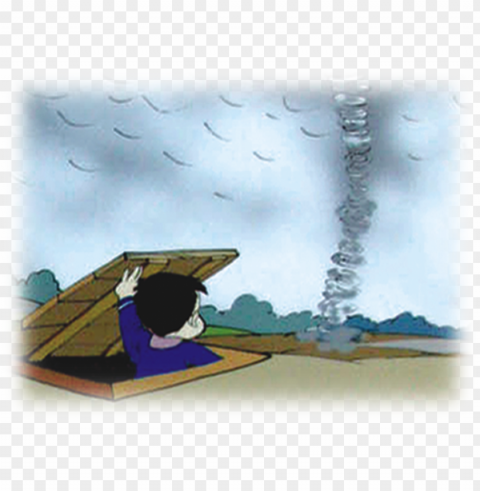 cartoon vault tornado natural disaster - imagenes de desastres naturales animados Transparent Background Isolated PNG Illustration