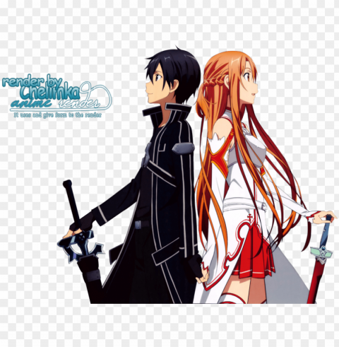 cartoons anime - sword art online PNG images for editing