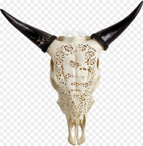 carved cow skull - laser engraver cow skull Alpha PNGs