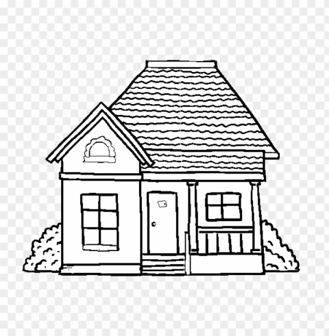 casa para colorir Transparent Background PNG Isolated Graphic