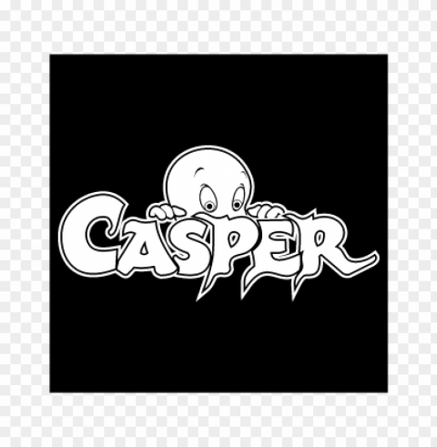 casper black vector logo Isolated Object with Transparent Background PNG